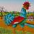 Blue rooster