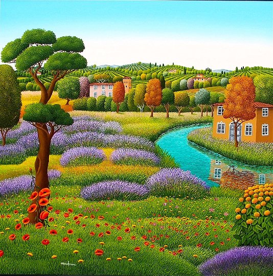 Paesaggio con lavanda